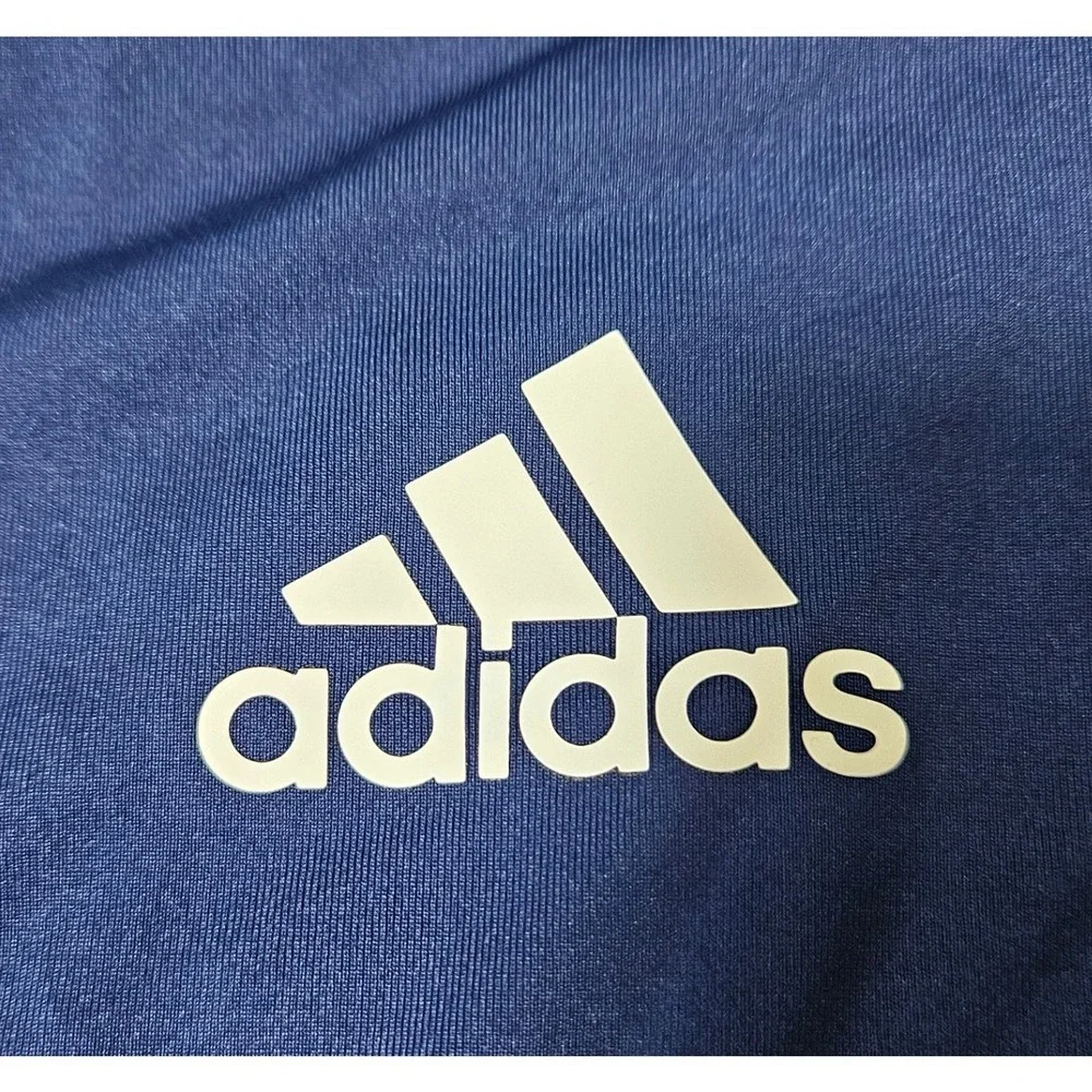 Adidas CBU Lancers Mens Navy Blue Performance Polo Shirt Sz Medium Short Sleeve